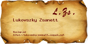 Lukovszky Zsanett névjegykártya